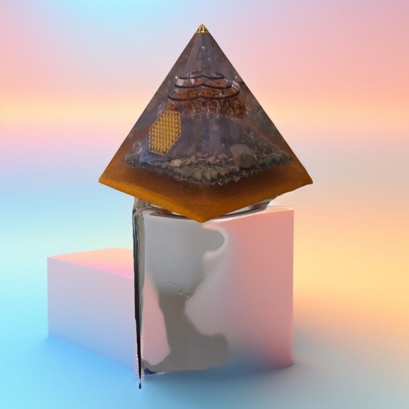 Orgonite Pirâmide Flor da Vida - Image 3