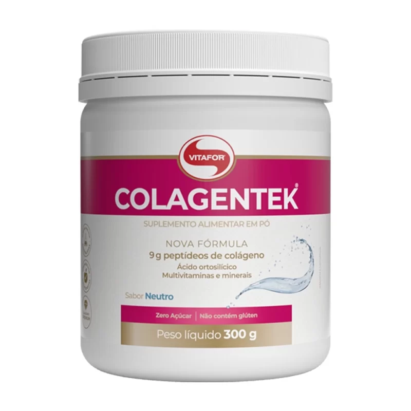 Colagentek  Peptídeos de Colágeno Hidrolisado- 300g Vitafor  (sabor neutro)